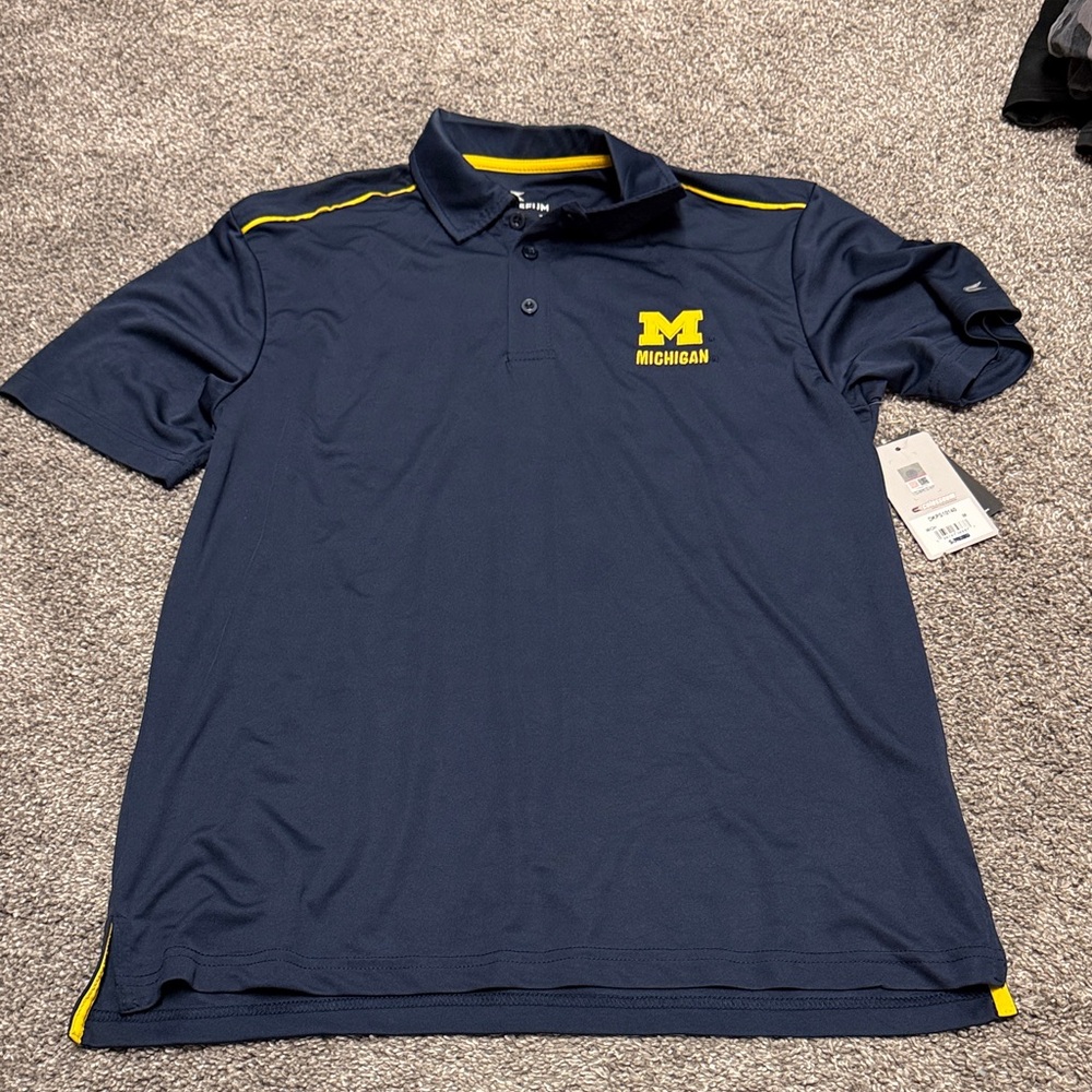 Men's Michigan Polo Shirt NWT Medium